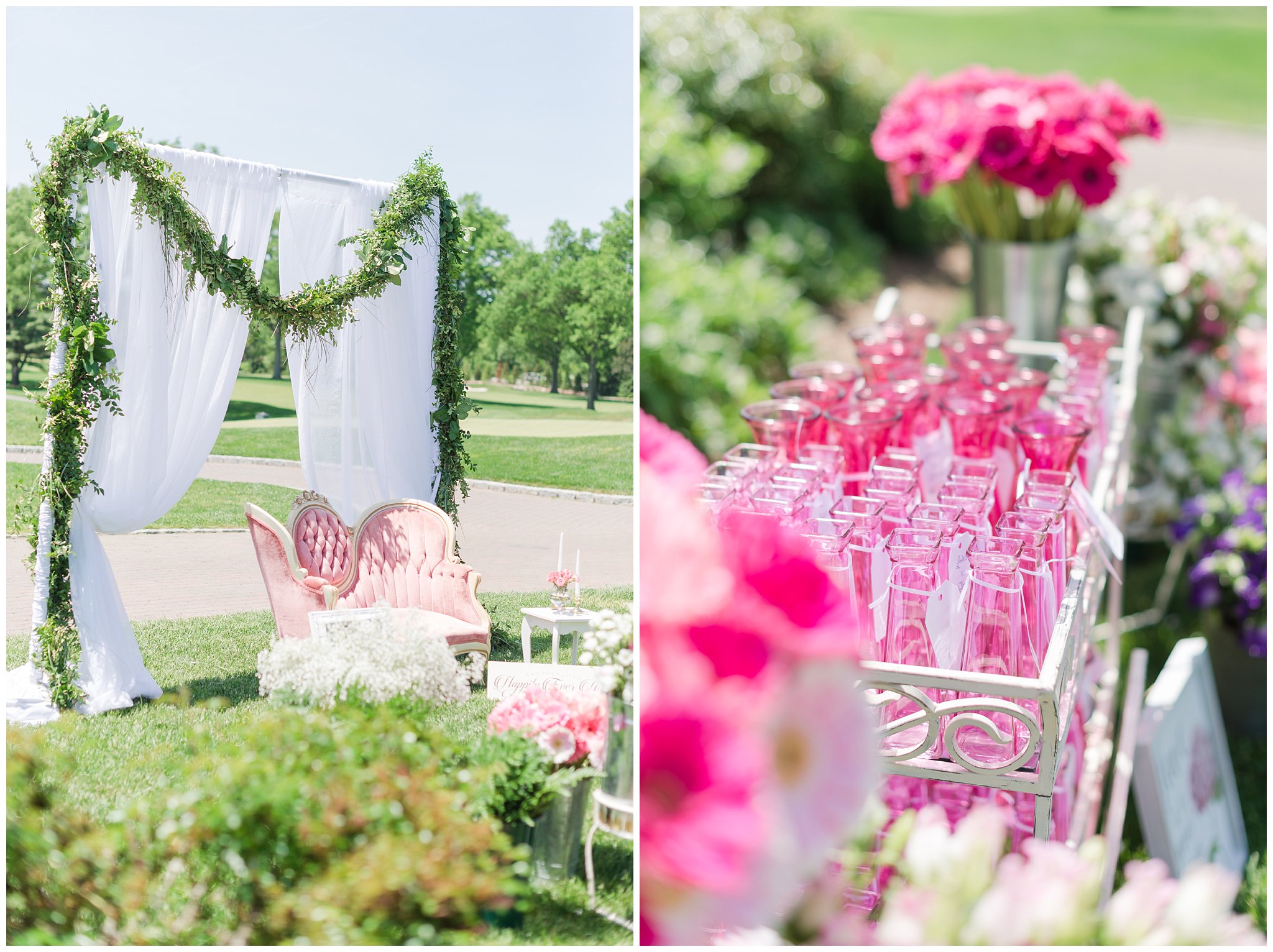 flower bar and photo booth