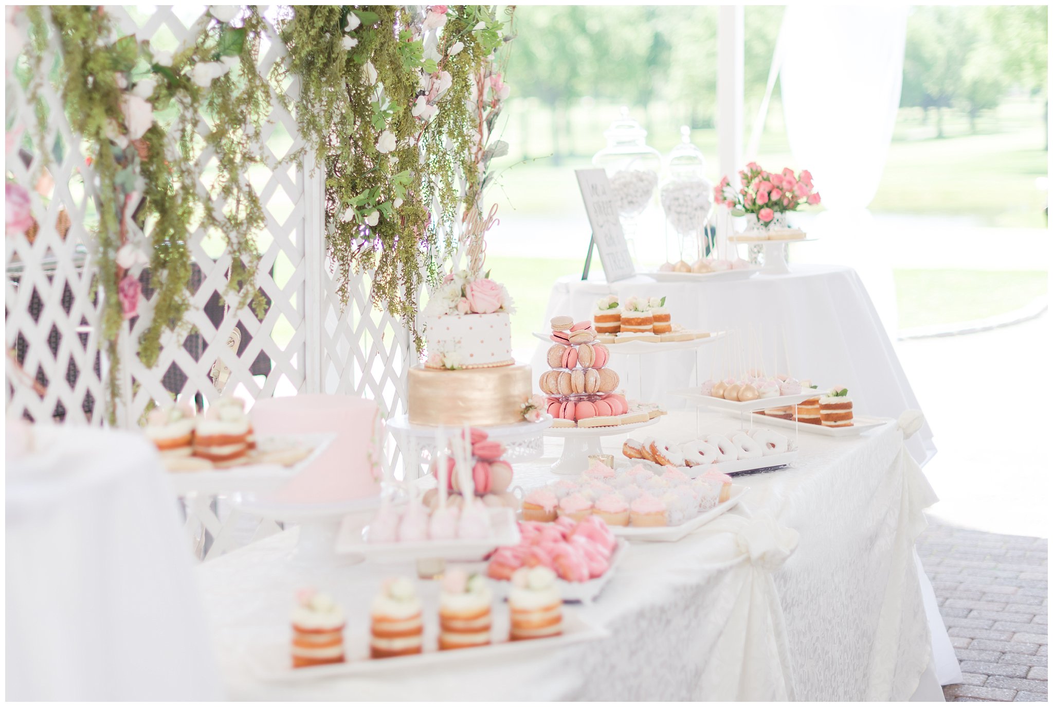 bridal shower dessert table