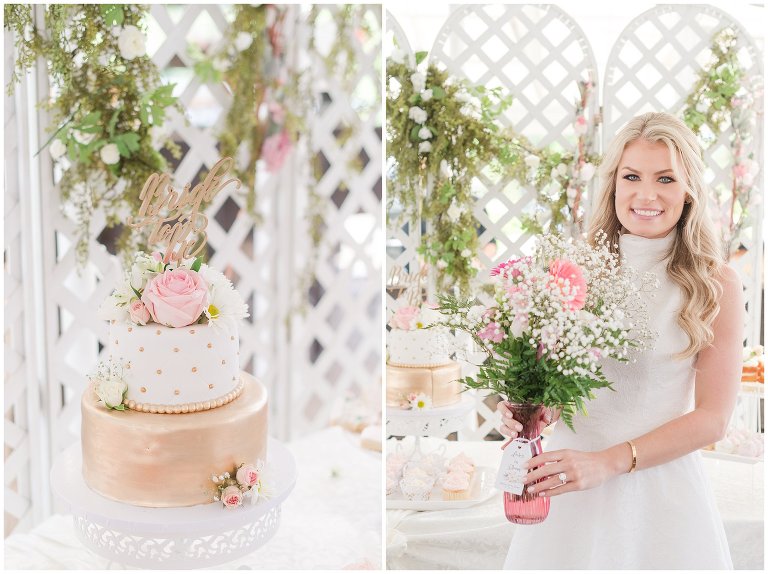 blush dress for bridal shower