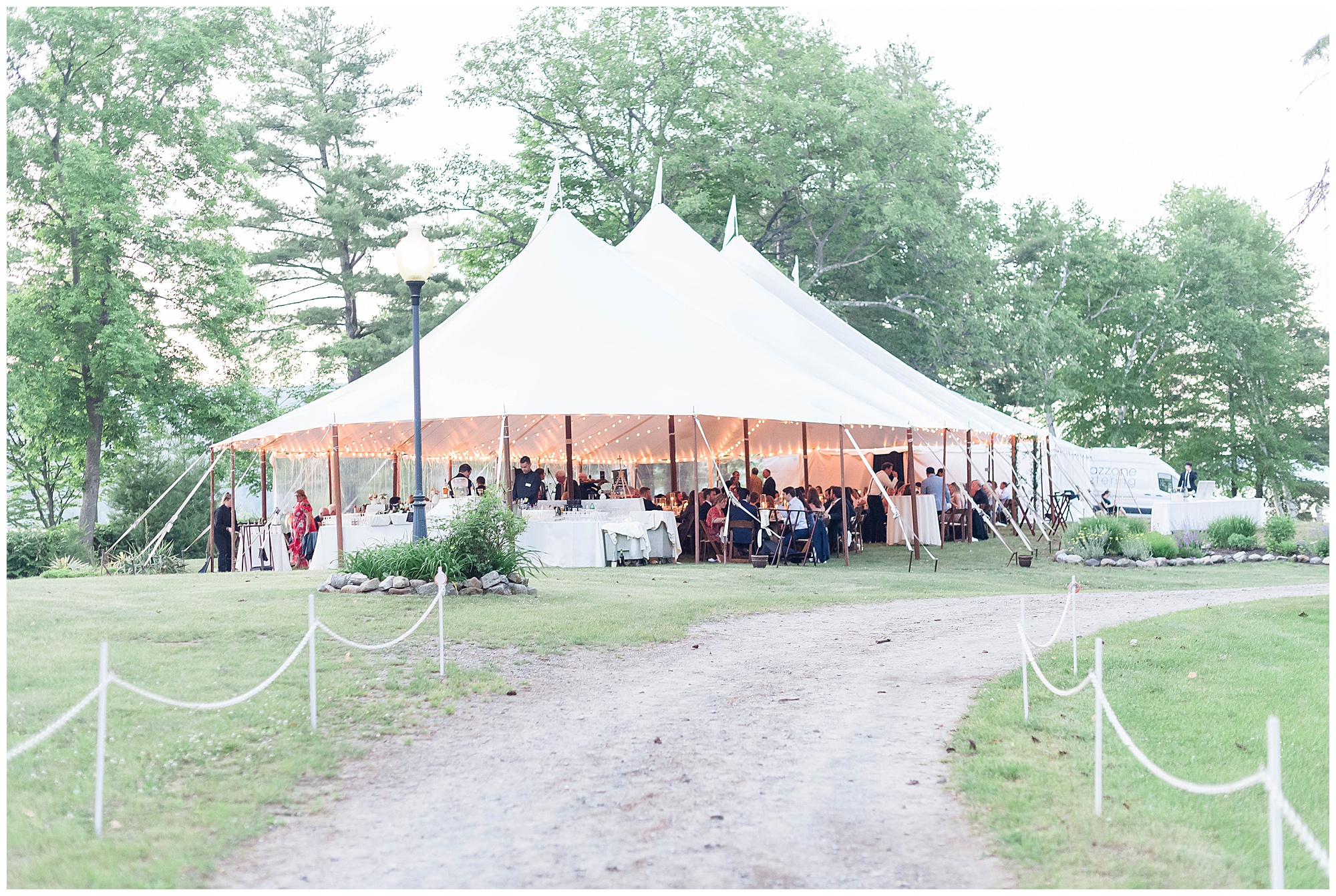 tented lake george wedding