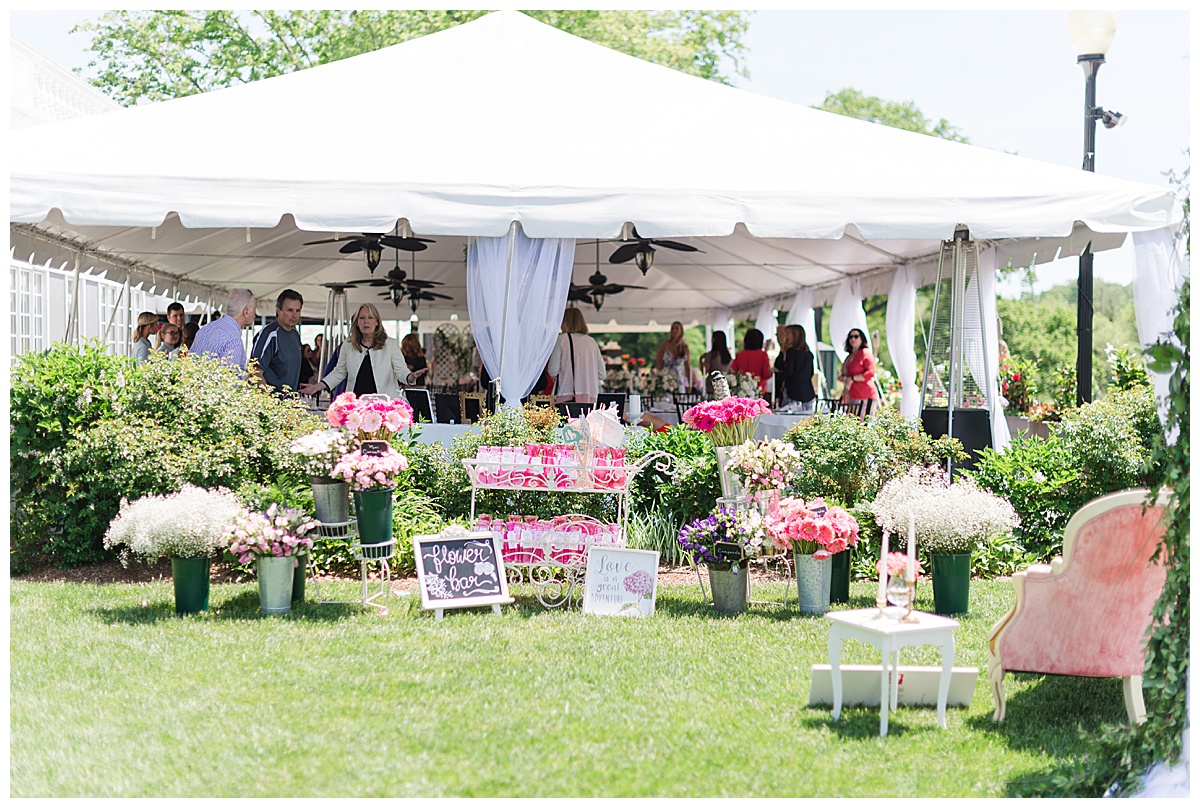 bridal shower flower bar