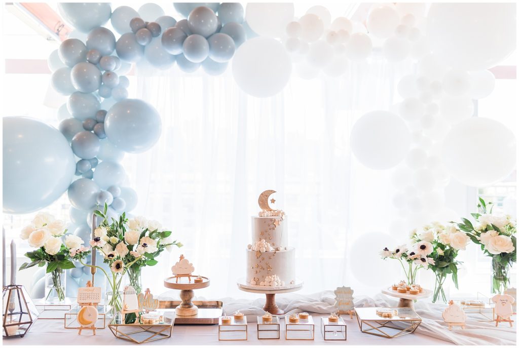 boy baby shower dessert table