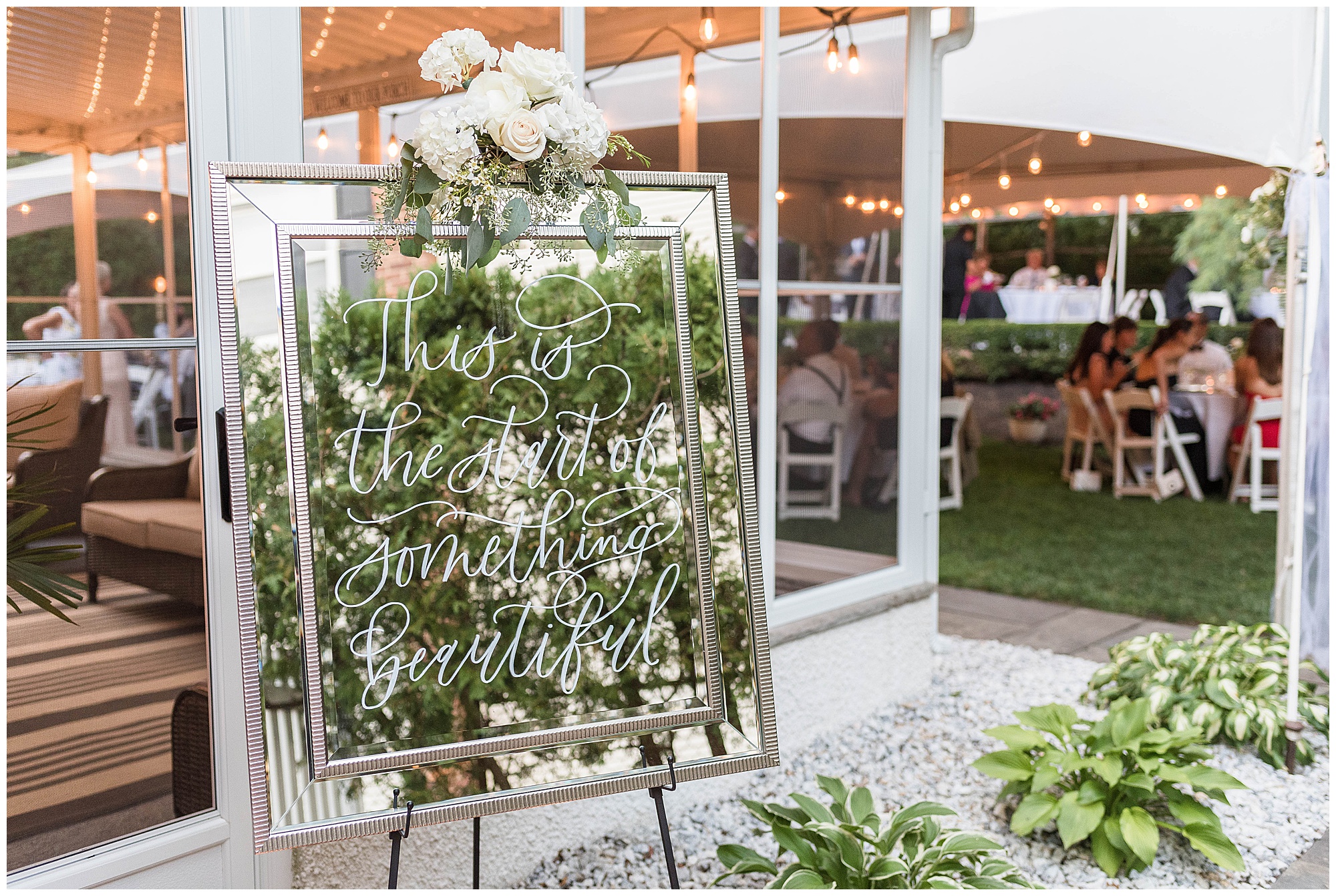 tented backyard wedding