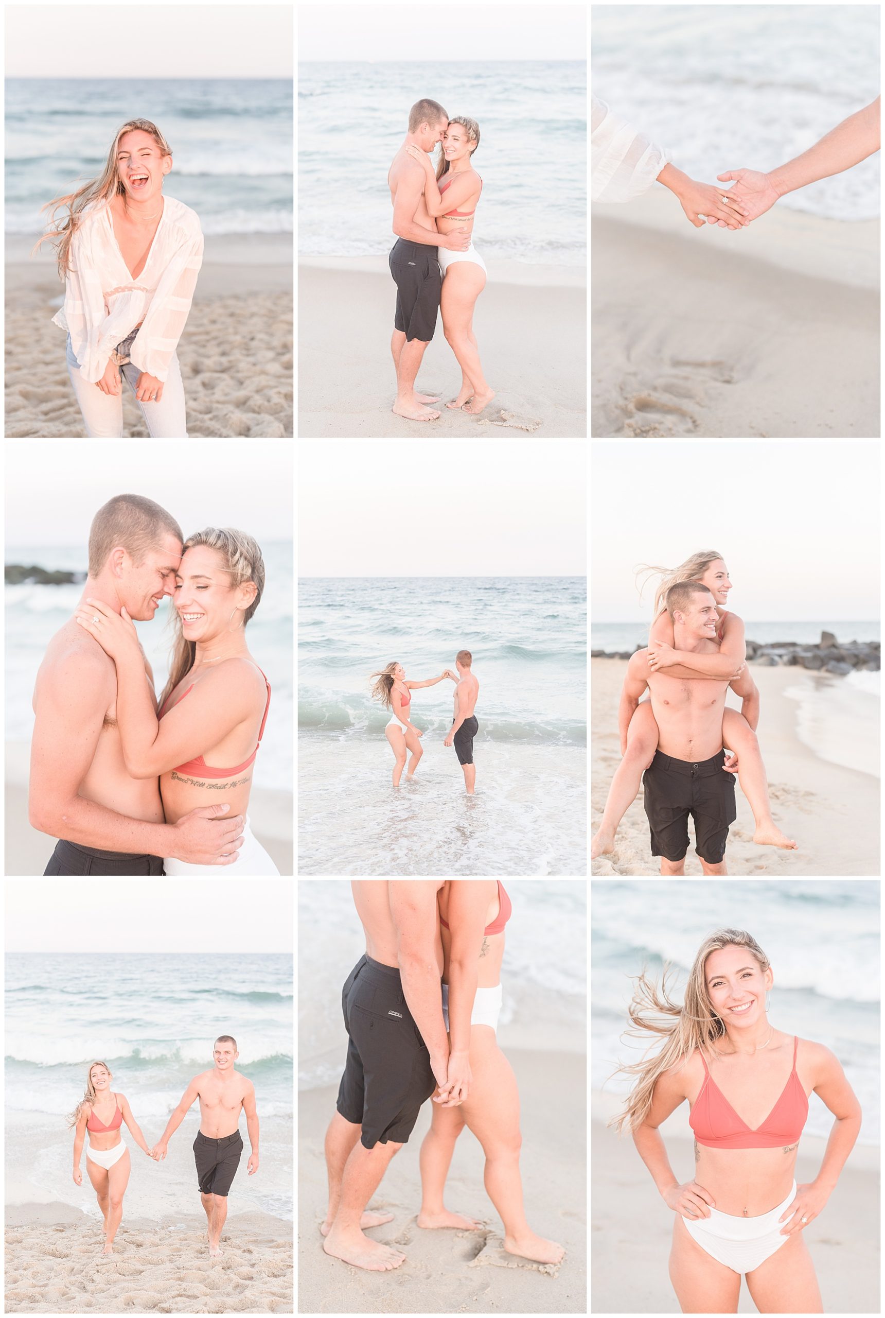 beach engagement photos outfits