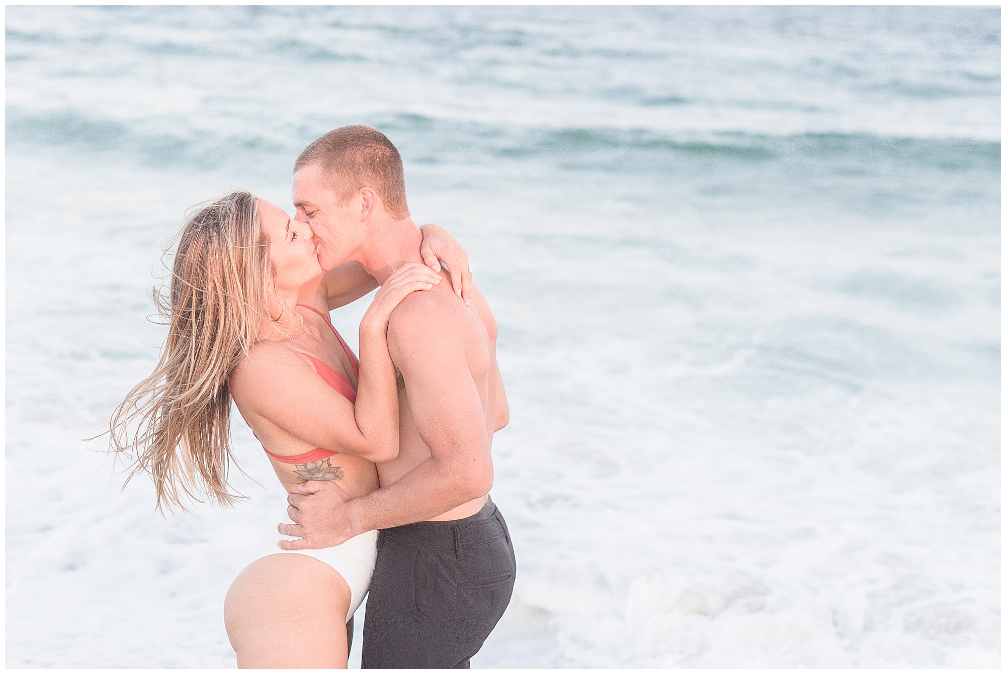 beach engagement photos