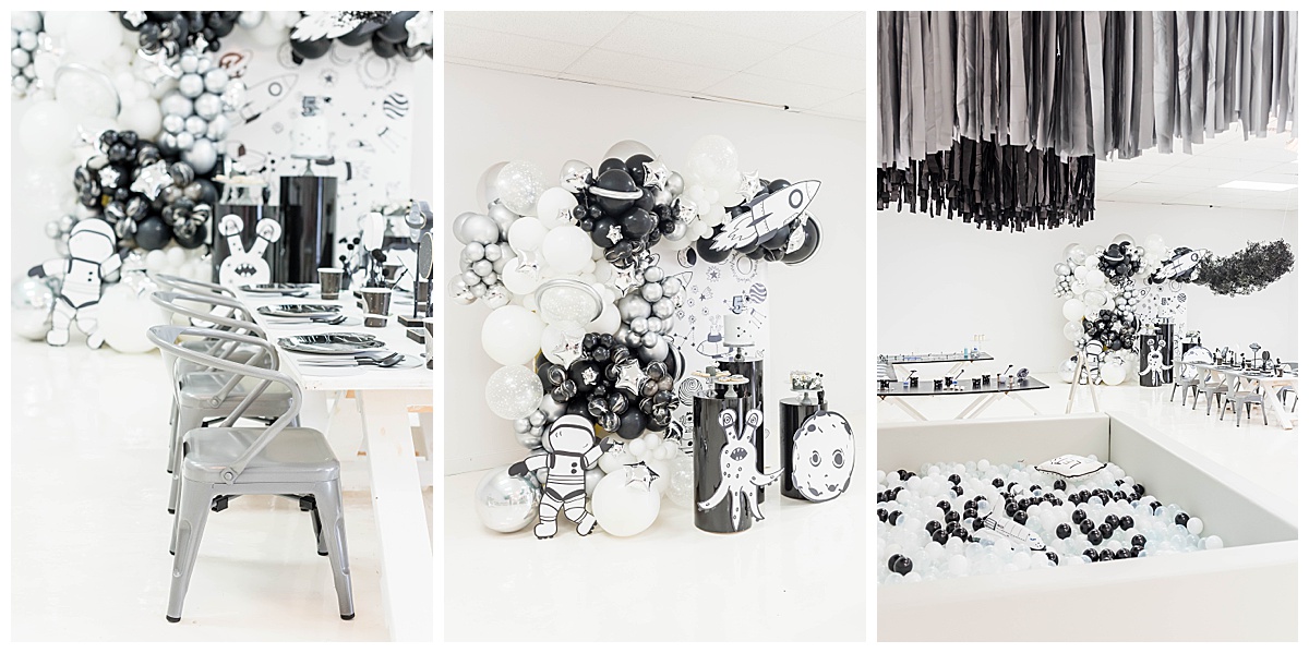 Black & White Outer Space Birthday Party - Keri Calabrese Photography