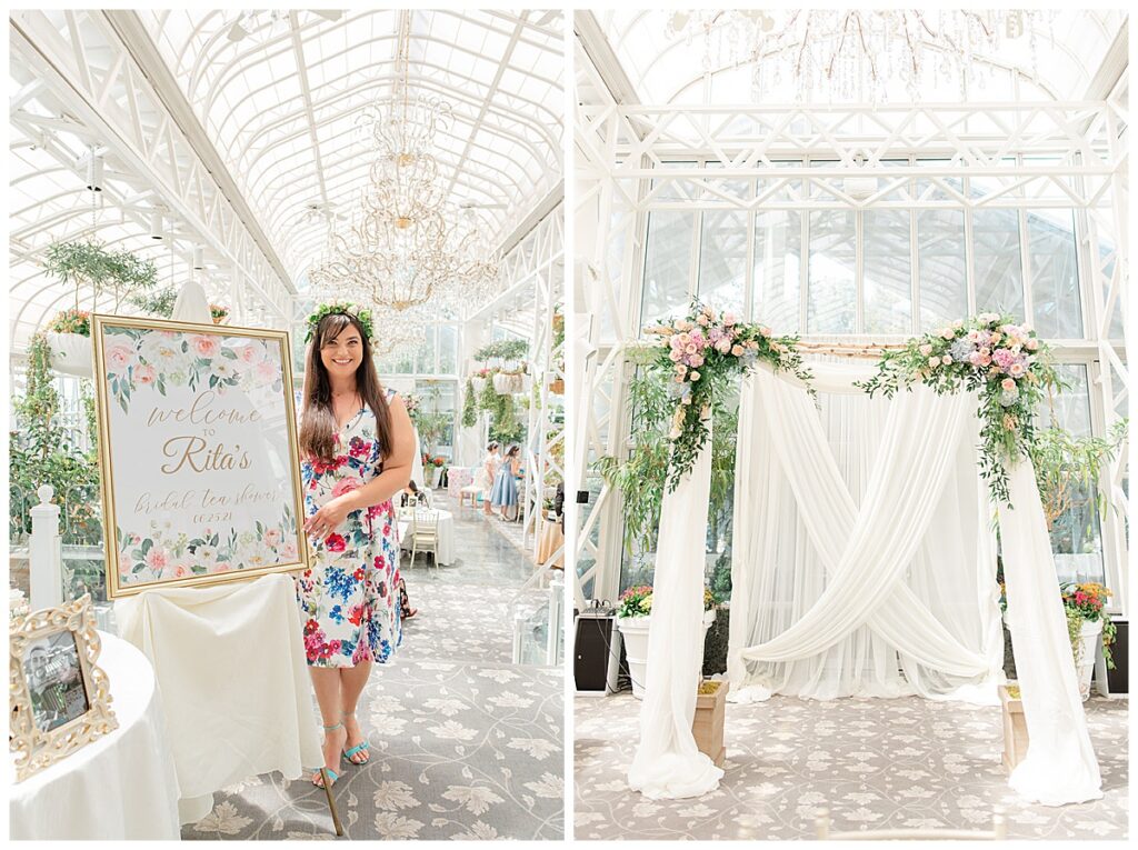 floral bridal shower dress