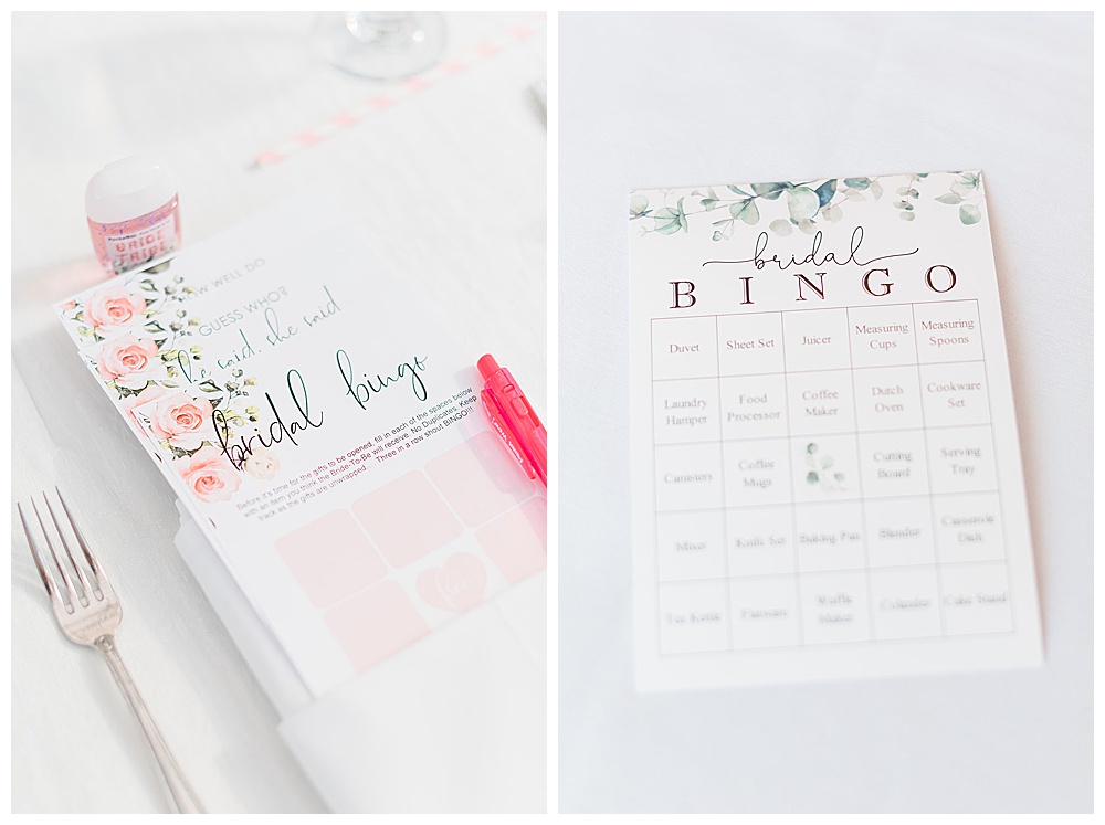 bridal shower bingo