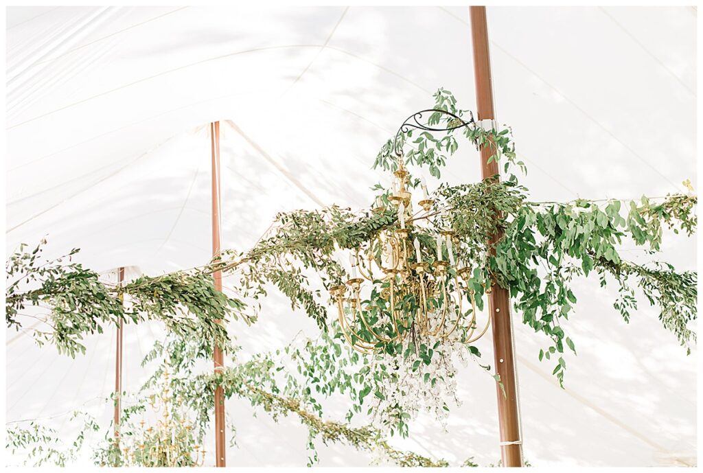 tented greenery outdoor wedding