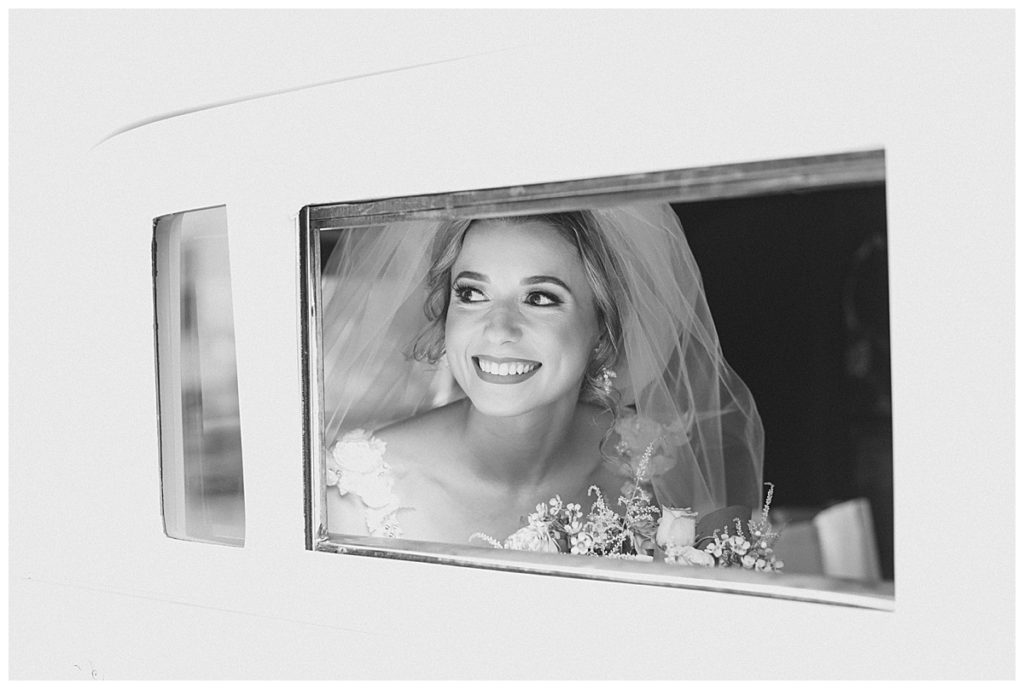 bride waiting in rolls Royce