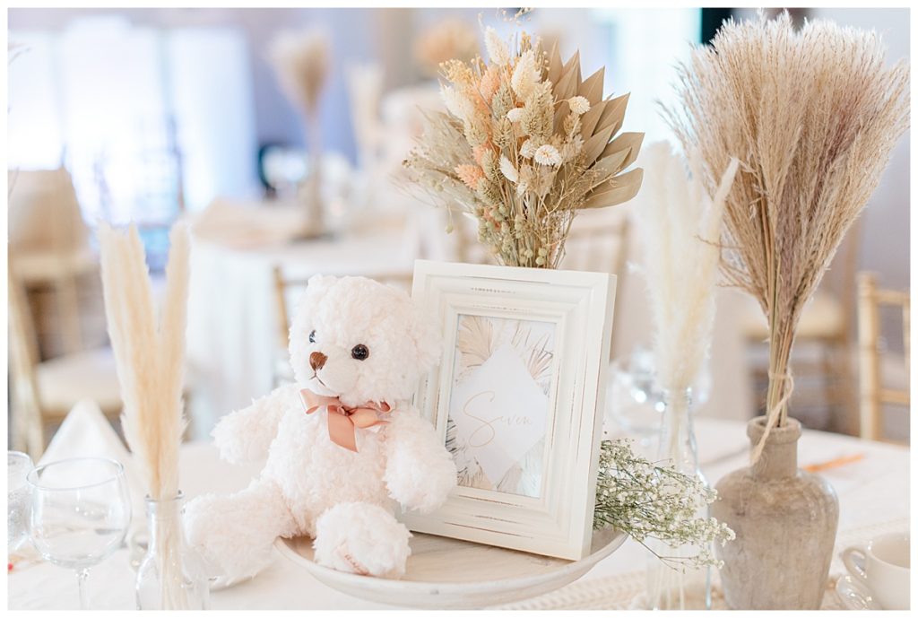 bear themed boho baby shower