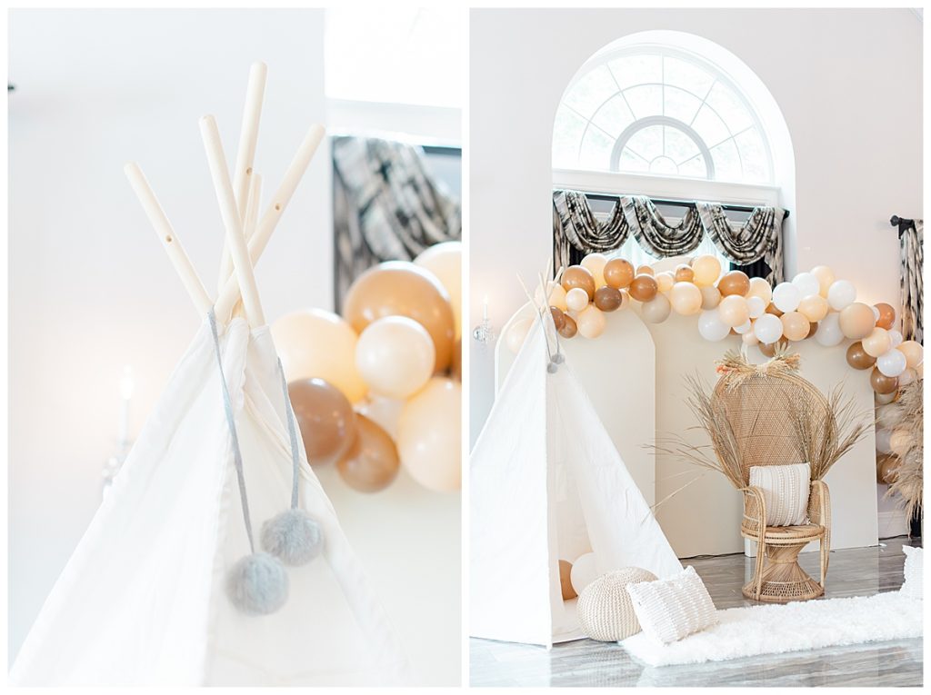 boho baby shower decor