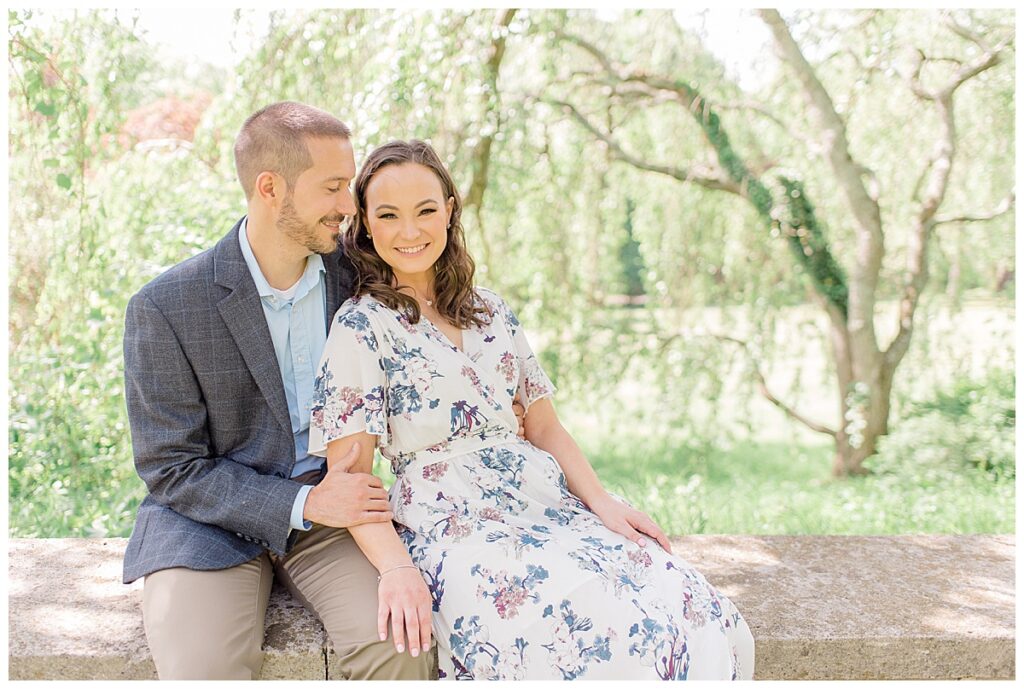 garden engagement photos