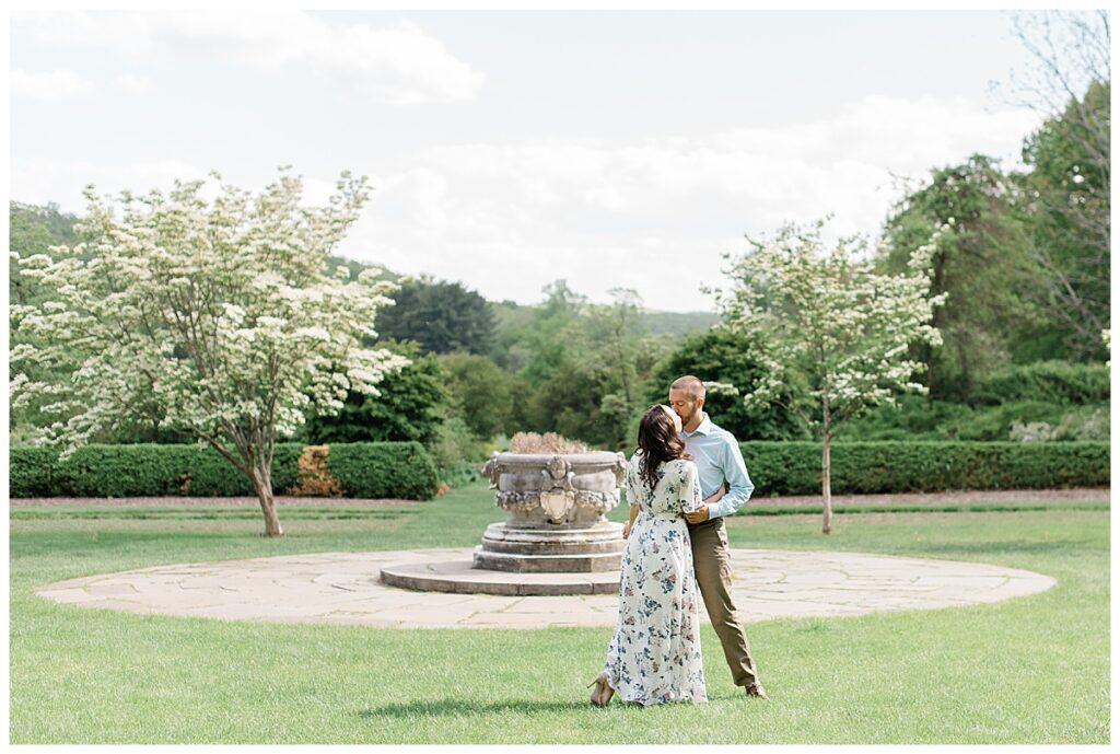 garden engagement photography