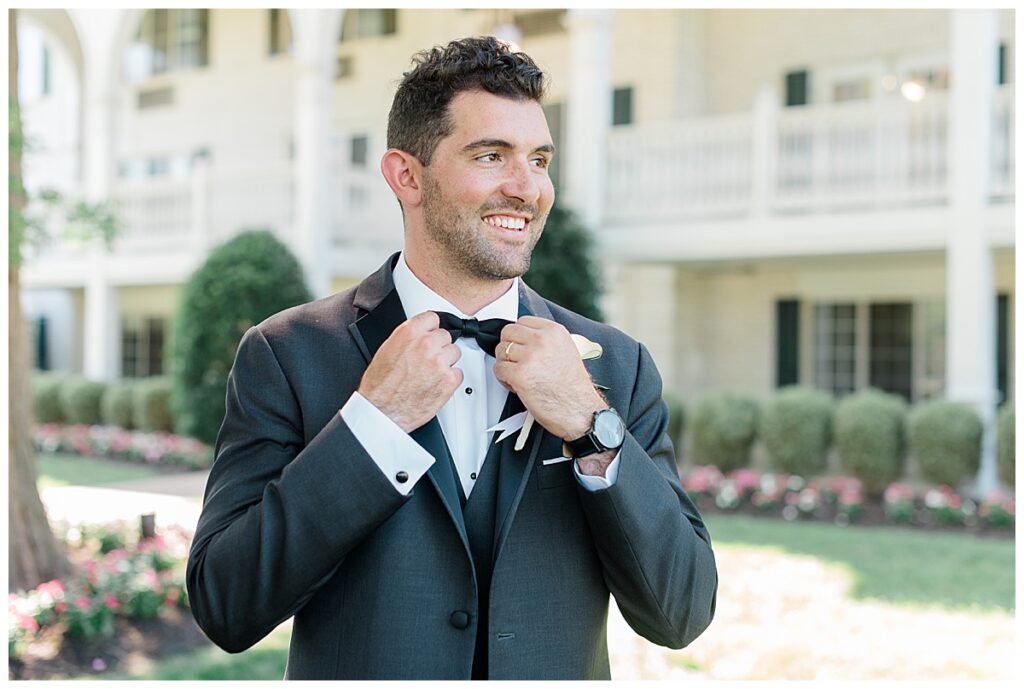 groom getting ready at madison hotel