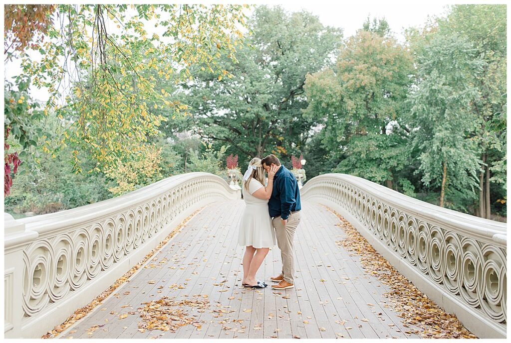 central park bow bridge engagement photos