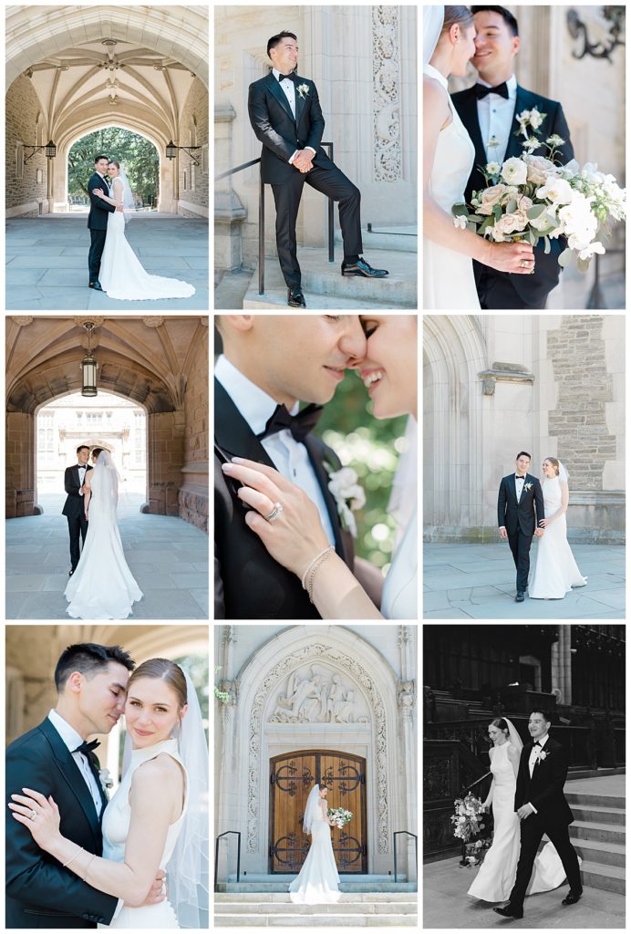 wedding photos at Princeton University Chapel and Campus