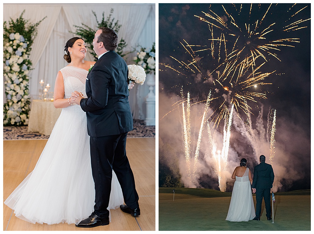 bride and groom first dance