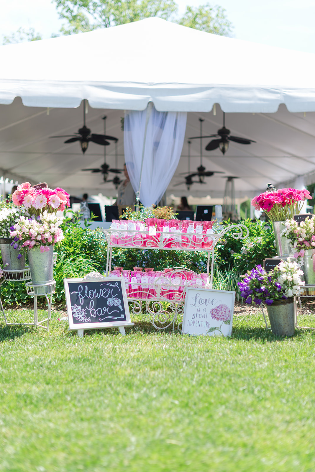flower bar bridal shower
