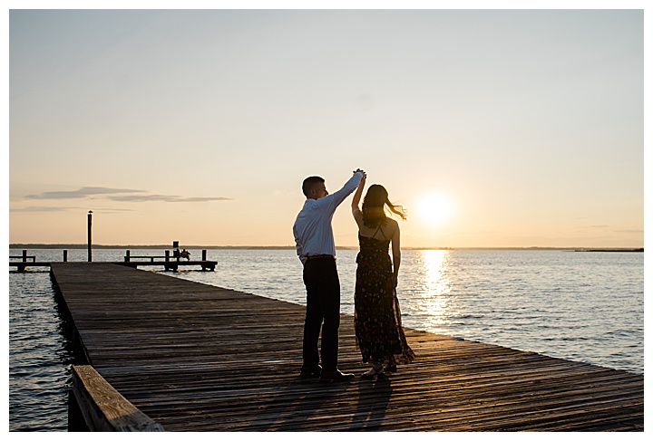 sunset bay engagement photos