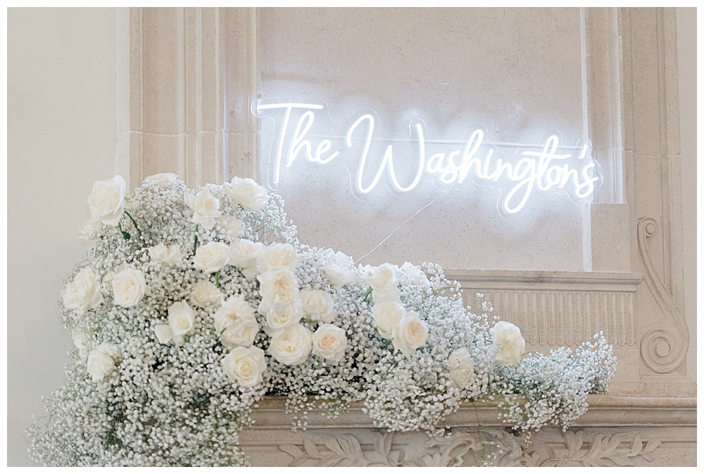 wedding day neon sign white