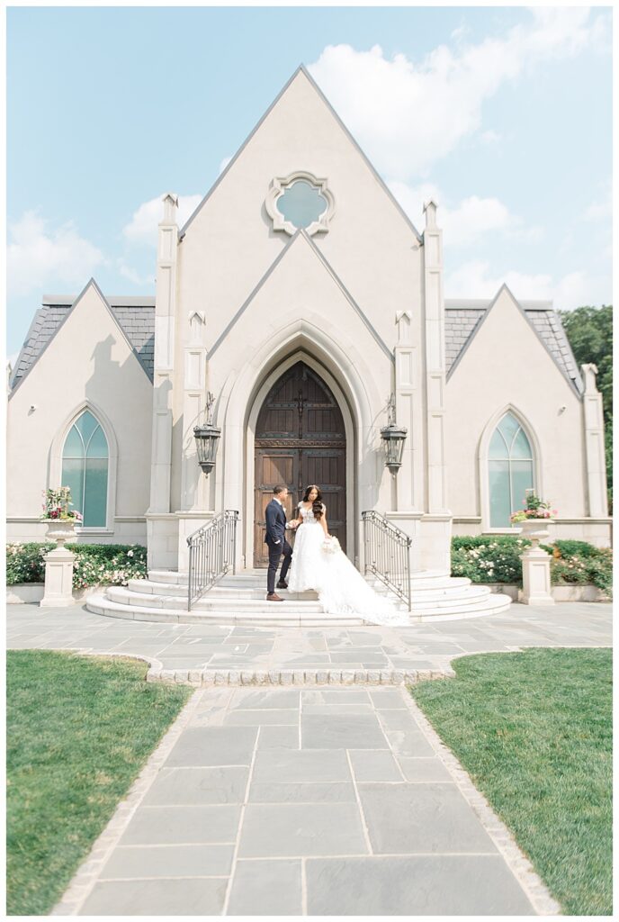 bride and groom park chateau wedding