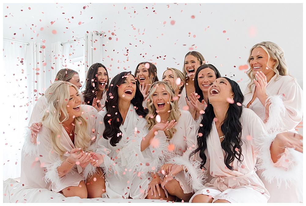 confetti bride morning