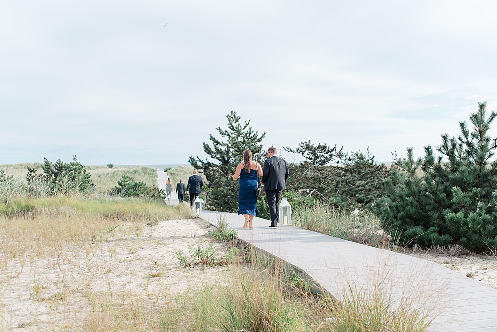 guests walking down to beach