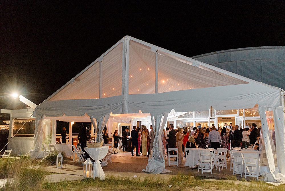 tented beach wedding